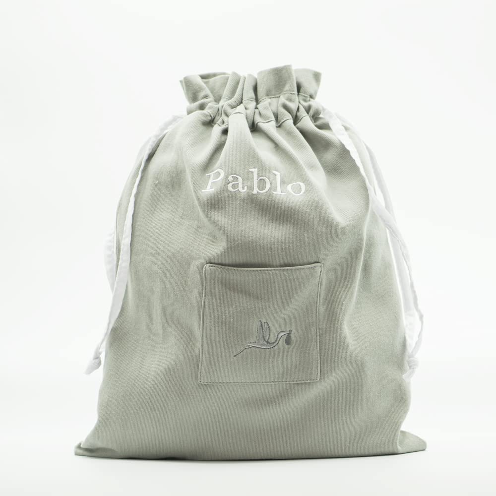Geschenkset zur Geburt. Praktischer und unisex Geschenkkorb für Neugeborene: Schnuller-Set, personalisierbar, Schnuller-Hülle und Kindergarten-Tasche. Größe von 3 bis 6 Monaten | BebeDeParis