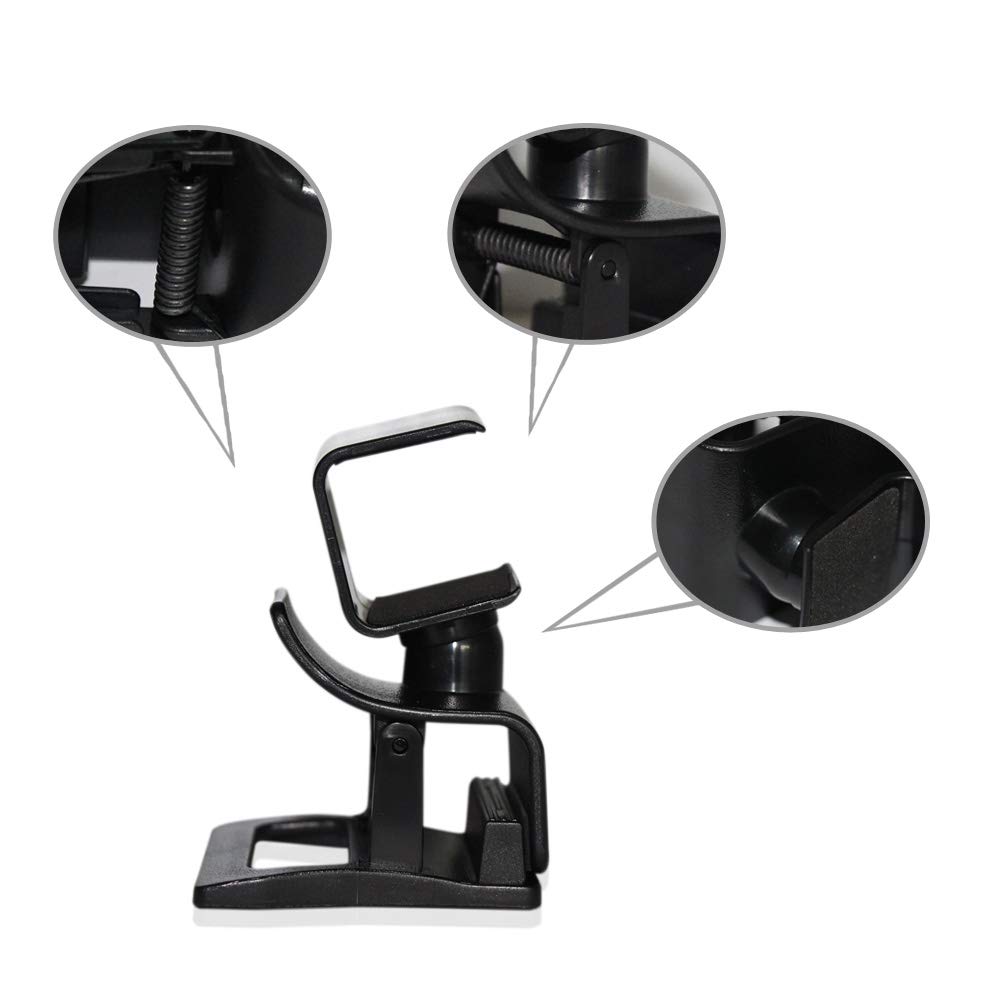 Adjuble - Supporto girevole per TV per fotocamera PS4, staffa sicura e accessorio per configurazione di gioco, design Cact Black per una visione ottimale