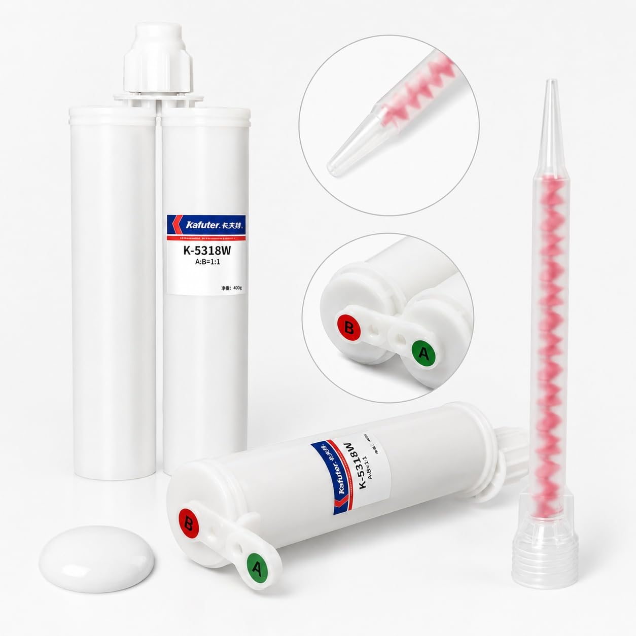VIDOO Kafuter Adhésif Élastomère d'Enrobage 400g, Colle Mastic Étanche et Isolant pour Compteurs et Appareils - K-5318BL