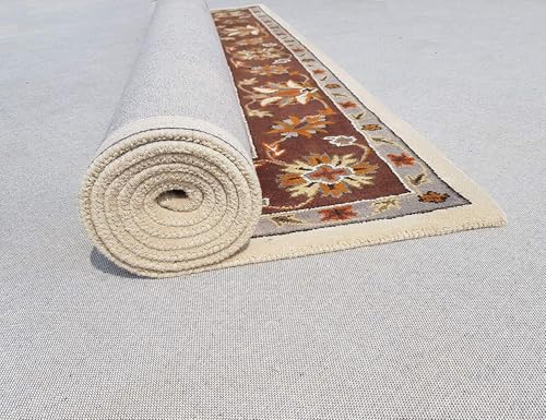 Image of Sifa Carpet Crafted with Care: Premium Hand-Tufted Wool Carpets Royanna Traditional Design Handmade Area Rugs, for Your Room Beige Color Size 5x7 feet (150x210cm)
