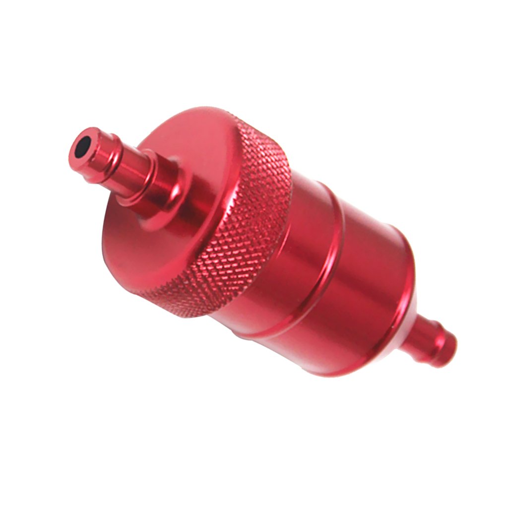 Segolike 8mm 5/16'' Anodized Alloy Universal Inline Gas Fuel Filter for Motorcycle Dirt Bike ATV - red-picture-47