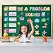 41Pcs Math Bulletin Board Set Cubes Math Keywords Paper Cutouts Problem Solving Bulletin Board Cutout Math Poster for Christmas Winter Classroom School Wall Home Elementary Preschool Teacher Supplies