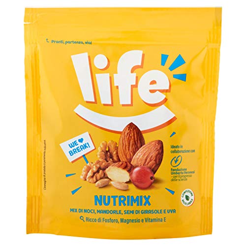 Life Nutrimix Break, Mix Frutta Secca, Ideato Con Fondazione Umberto Veronesi, Snack Frutta Disidratata E Semi, Mix Di...