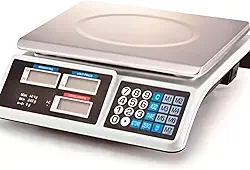 Balança Digital Comercial 40kg, Display LED Duplo, Bandeja Inox 33x24cm, Bivolt 110/220V, Função Preço