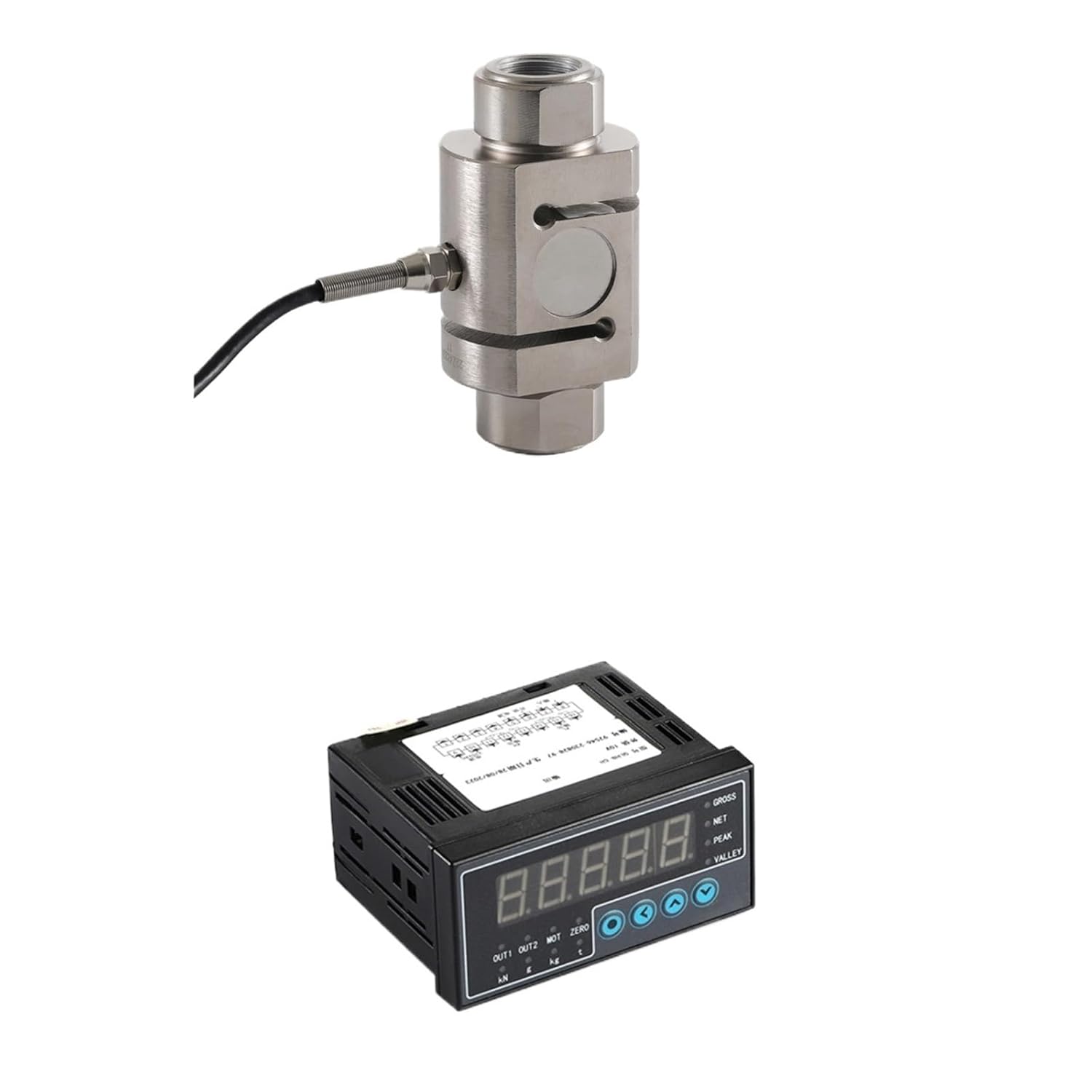 S Type Load Cell Sensor with Indicator Display Weighing Compression Sensor 200KG 300KG 500KG 700KG 1T 2T 3T 5T 10T 20T(700KG and Indicator)