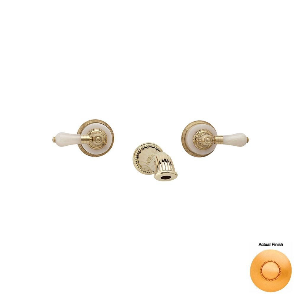 Phylrich WL243 024 - Versailles Pink Onyx Handle Wall Mounted Lavatory Faucet
