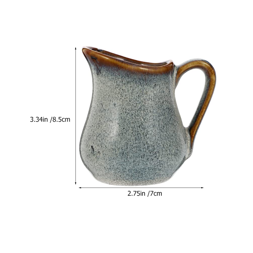 Tazza per Montare Il Latte Piccola brocca per la Panna in Ceramica: 2 Pezzi Mini brocca per la Panna da caffè e Latte Tazza con Manico brocca per servire Il,Colori Assortiti
