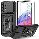 [Compatibilidad]: Compatible con Samsung Galaxy A53 5G 6.5"con 2 Pack Cristal Templado Protector.