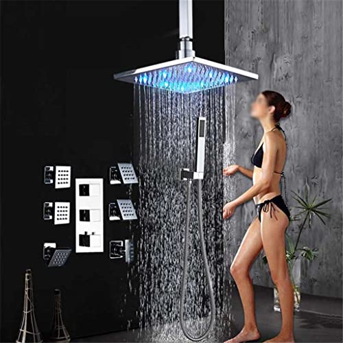 Panneau de douche LED en chrome de haute qualité pour une salle de bain de luxe moderne