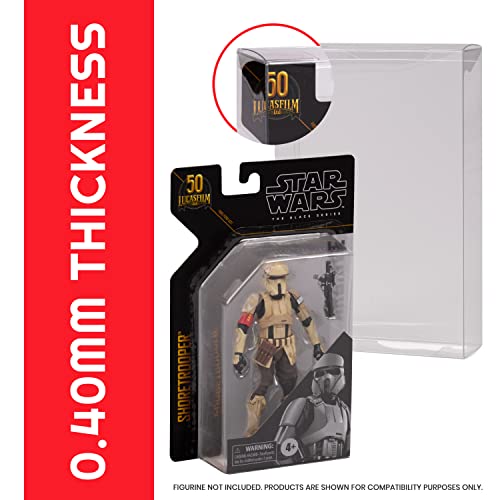 Evoretro Action Figure Display Case Designed For Star Wars Black Series Archive 50Th (Carded) - Figure Case Pet Box Protector 0.40Mm (Pack Of 10) #TOP4