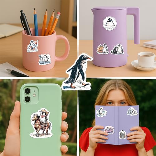 Calcomanías de pingüino de alta adherencia para proteger y adornar tu teléfono móvil 7