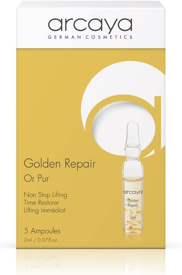 Arcaya Golden Repair Non-stop lifting Face Ampoules 5x2ml - Face Serums, Facial Skin Care Serum, Face Serum Formula for Glowing Complexion, Face Lift Serums, Gold Serum, Time Restorer Serum