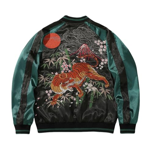 Veste chinoise homme d'automne manteau brodé coupe confort à col mao
