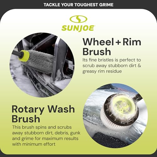 Image of Sun Joe SPX-CCK Car Care Accessory Kit, Includes SPX-RB1 Rotary Wash Brush & SPX-WB1 Wheel Rim Brush