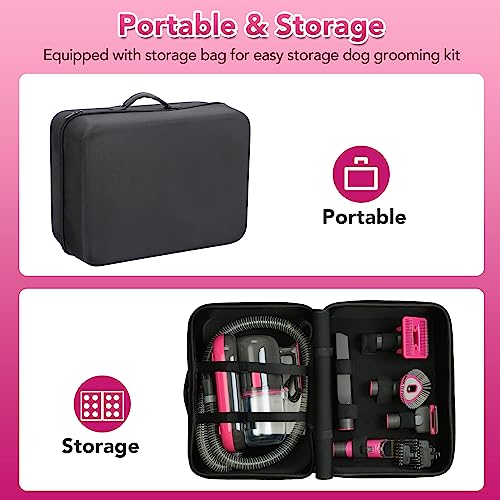 7 in 1 Pet Grooming Vacuum Kits, Dog Hair Remover Grooming with Clippers Nail Trimmer Grinder & Brush for Shedding, Low Noise Suction 99% Pet Hair with 7 Pet Grooming Tools & Storage Bag 7 in 1 Pet Grooming Vacuum Kits, Dog Hair Remover Grooming with Clippers Nail Trimmer Grinder & Brush for Shedding, Low Noise Suction 99% Pet Hair with 7 Pet Grooming Tools & Storage Bag