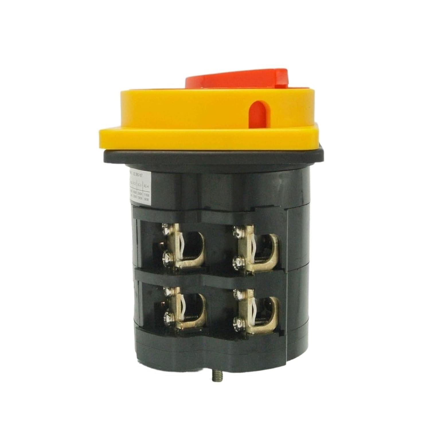 Rotary Switch Knob 2 Position 0-1 660V 60A Poles 4 Terminals Padlock Changeover Cam Main Power Cut Off HZ12-60/04 1Pcs