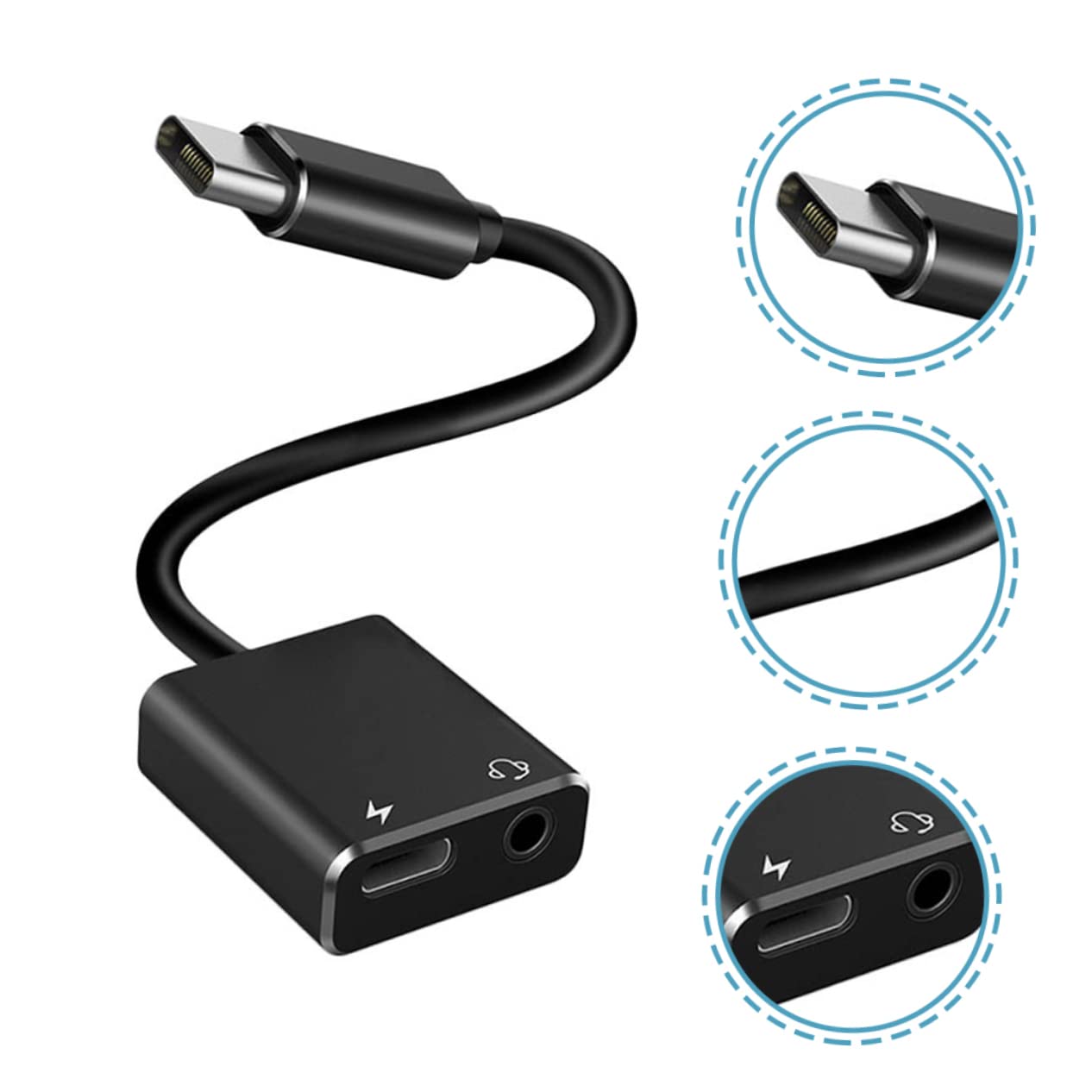 Mobestech 3pezzi Adattatore Usb c Per Cuffie e Caricatore Splitter Audio Per Dispositivi Tipo c Design Compatto e Leggero Trasmissione Audio Chiara Compatibile Con Computer e Smartphone