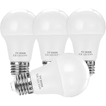 E26 LED Light Bulbs, A15 6W 40W Equivalent, Daylight White 5000K, Non-Dimmable Medium Base Bulbs for Home Lighting, 4 Pack