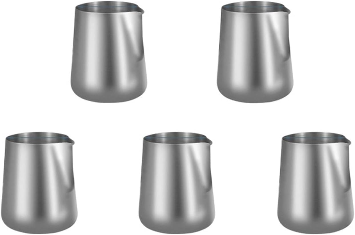 Coffee Milk Frothing Pitcher Stainless Steel Latte Frother Cup(1Set)