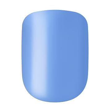 Kiss Impress No Glue Mani Press On Nails, Color,#39;Baby why so Blue', Blue, Short Size, Squoval Shape, Includes 30 Nails, Prep Pad, 1 Manicure Stick, 1 Mini File