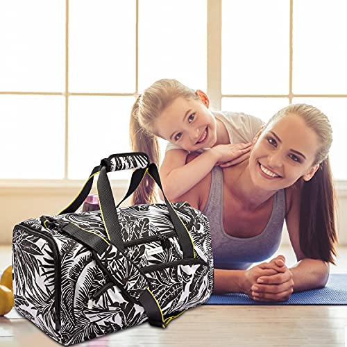 Cotton Canvas Floral Sturdy Sport Gym Yoga Travel Duffel Shoulder Weekender Portable Overnight Workout To Go Carry Bag For Man And Women With Shoes Compartment Demoment(Holiday-Cocotree) #TOP5