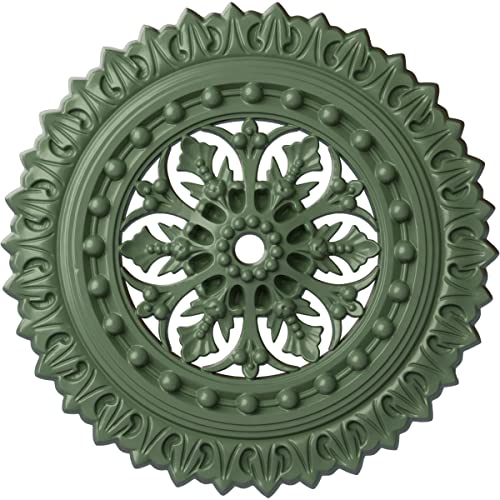 Ekena Millwork CM18SKAGF Sellek Ceiling Medallion, Athenian Green