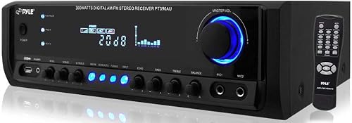 Pyle PT390AU AV receiver, Black