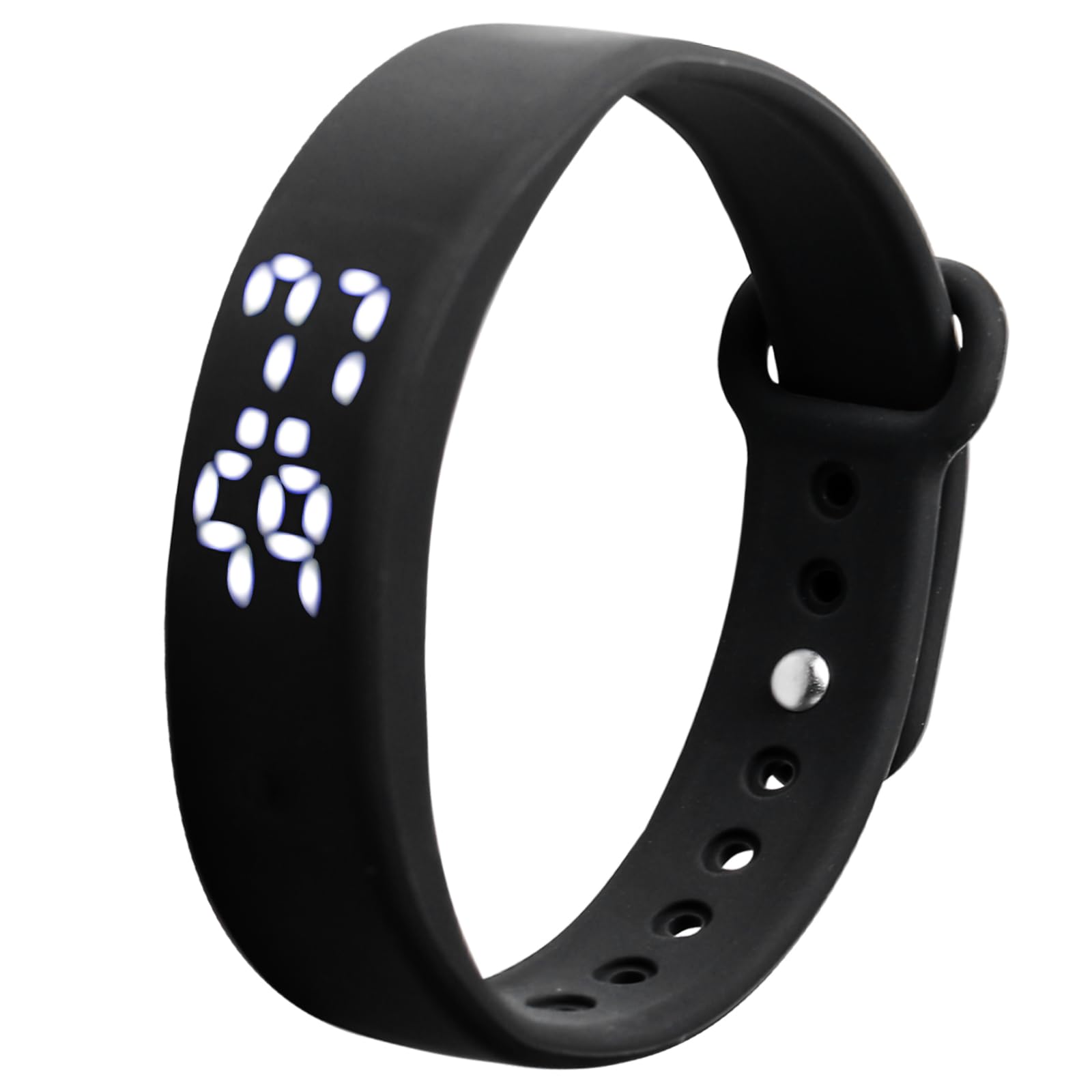 Umllpet Bracelet alarme vibratoire réveil vibratoire montre bracelet enfant adulte pot rappel de boisson rappel de pilules noir