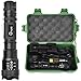 CVLIFE Tactical Flashlight LED Light 5 Modes Zoomable Water Resistant Handheld Mini Torch with Belt Clip, Best Camping Outdoor Emergency Flashlights, Rechargeable 18650 Battery Included