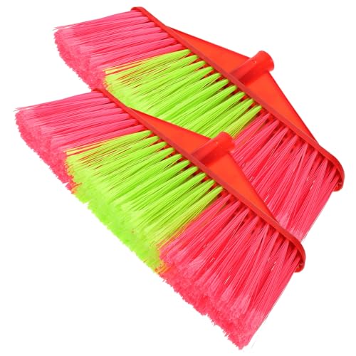 HOODANCOS Indoor Broom Head 2pcs Refill Broom Replacement Cleaning Sweeper Head for Home Random