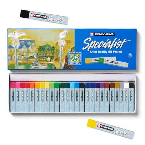 SAKURA 25-Piece Cray Pas Specialist Colors May Vary Oil Pastel Set