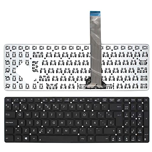 PORTATIL MOVIL® - Teclado Compatible con ASUS K55 K55V K55XI K55A K55DE K55DR K55VD K55VJ K55VM K55VS Teclas Recambio Keyboard Replacement Piezas Renovar Interior Laptop PC Computadora Fácil