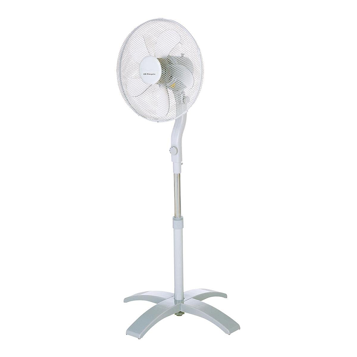 Orbegozo SF 0440 – Ventilador de pie con movimiento oval, 3 velocidades, 40 cm de diámetro, cabezal orientable, altura regulable, 60 W