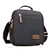 ibagbar Small Canvas Shoulder Bag Messenger Bag Work Bag Dark Grey