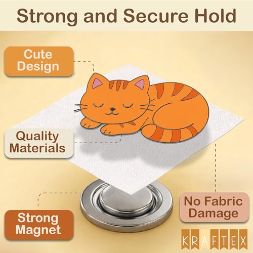 Image of Kraftex Magnetic Needle Minder. Needleminder for Embroidery & Sewing. Cute Needlepoint Accessories. Magnetic Needle Holder for Cross Stitch. Cute Magnet Pin Gift