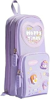 Kawaii 6-Layer Pencil Case with 3 Compartments Large Capacity Cute Stationery Organizer Pouch for School Lavender Free Size Price In India