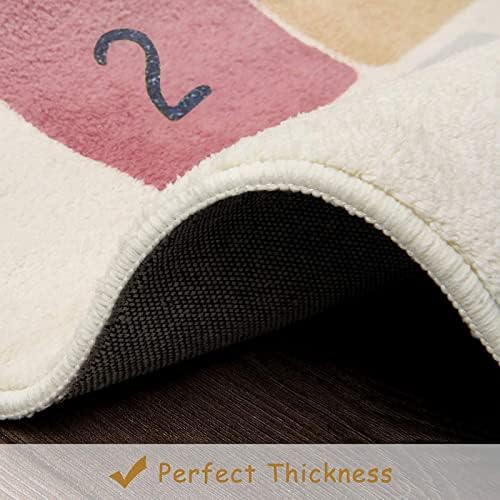 Topotdor Rainbow Sky Hopscotch Game Rugs,Kids Play Area Rugs Soft Durable Floor Carpet for Bedroom,Playroom Nursery,Great Gift for Girls & Boys (27.5" x 63", Multicolor) 3 51FGfisNvRL. AC