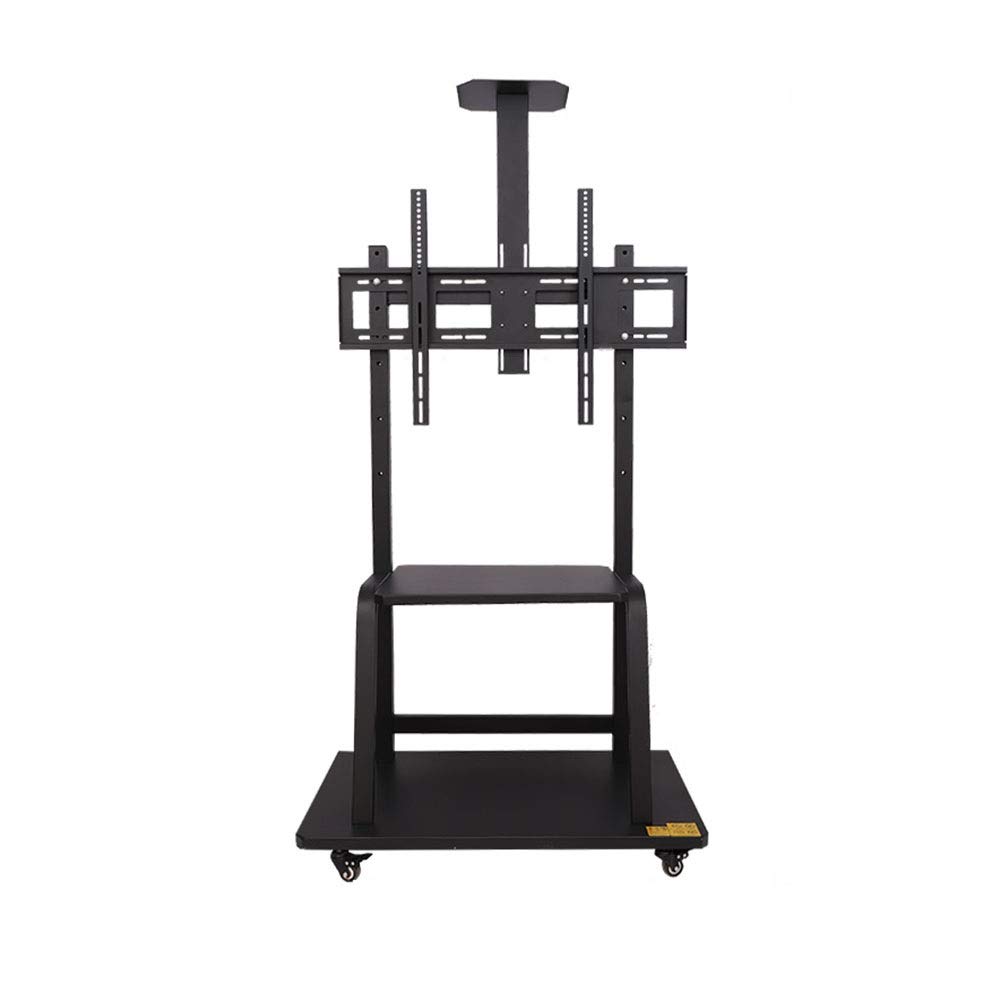DFGHNBVC Universal Tv Stand Portable Tv Stand Mobile Tv Stand For 32"-100" Lcd Led Oled Plasma Screen, Height Adjustable Tall Tv Cart Floor Stand With Tray And Wheels Up To 80Kg T,Black-32
