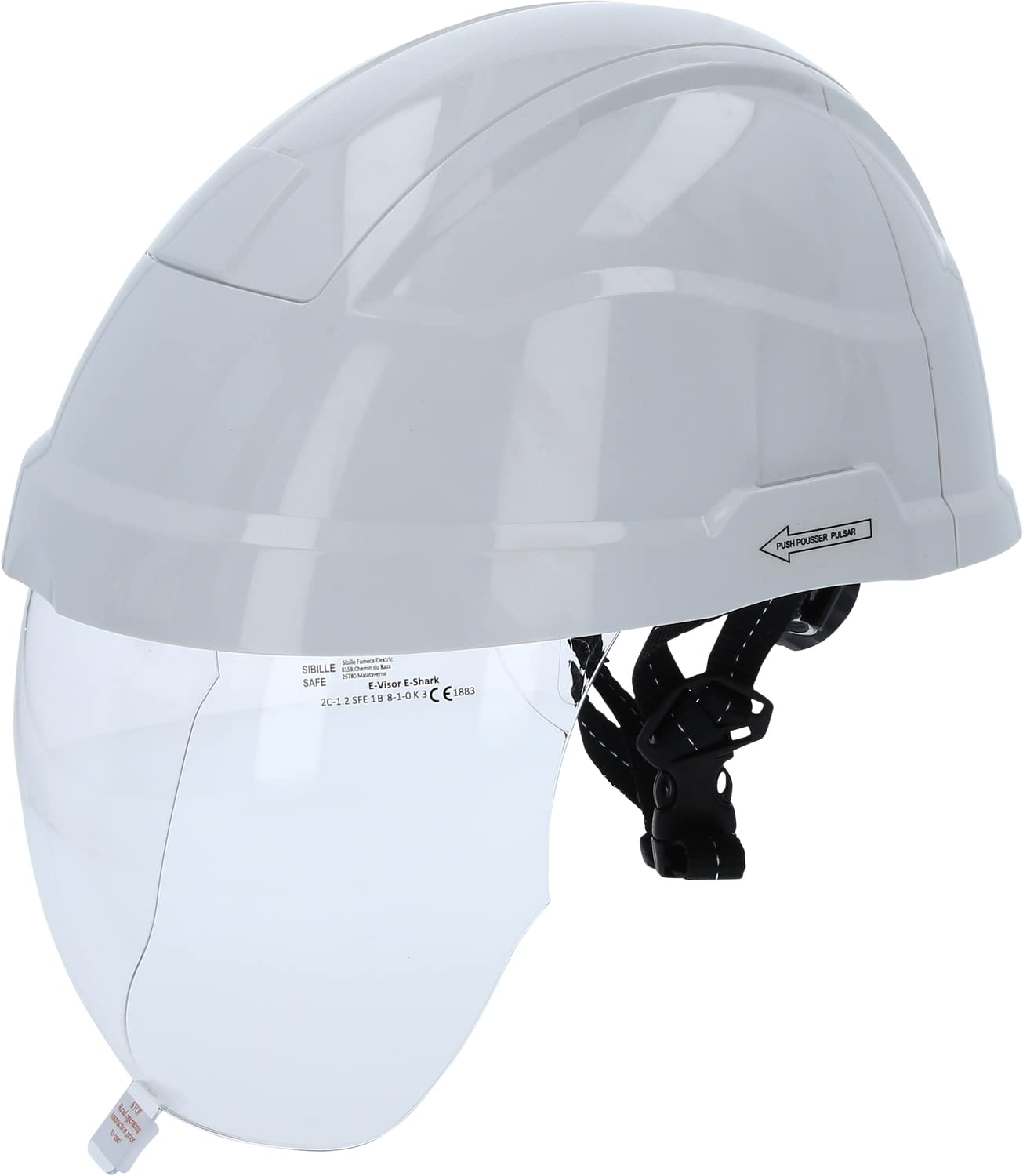 KS TOOLS Casque de Travail avec Protection du Visage, Blanc 117.0118