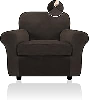 Vista 16 de FestiCorp Funda de sofá de terciopelo, fundas para sofás con 3 cojines, fundas elásticas de 4 piezas, fundas gruesas para muebles para perros y Camel