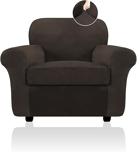 Miniatura 16 de FestiCorp Funda de sofá de terciopelo para perros, fundas elásticas para sofá, fundas gruesas para mascotas, funda para silla lavable, sillón, gris