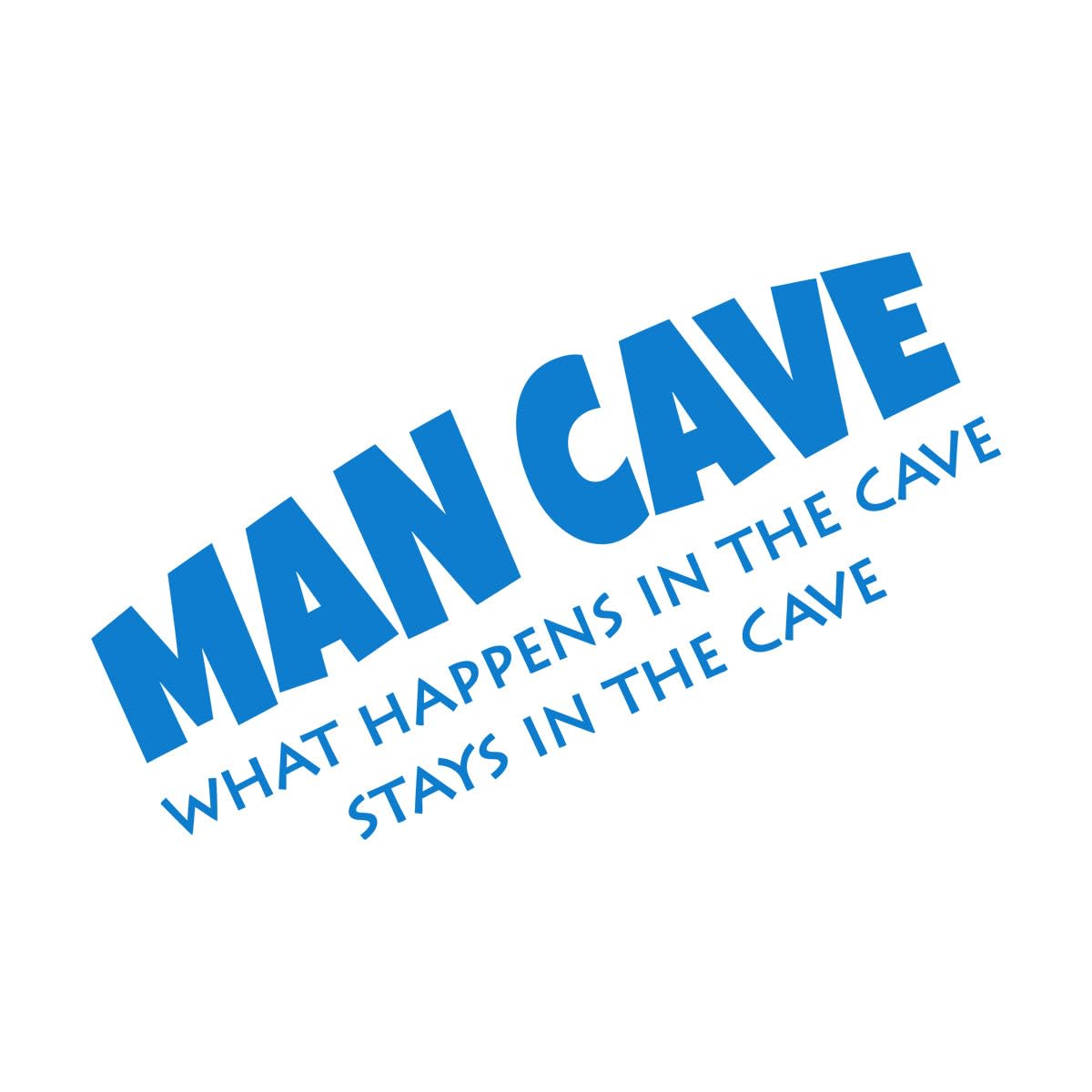 Man Cave Wall Sticker - What Happens in the cave Stays in the cave Wall Art Decals Boys Room Removable Stickers Mural Large - 46x120cm — image 1