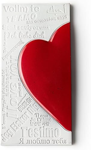 Miniatura 9 de CM 3844 Louis Amado - Molde de policarbonato transparente para chocolate con 3 cavidades rectangulares para tabletas con mensaje de corazón, 2.756