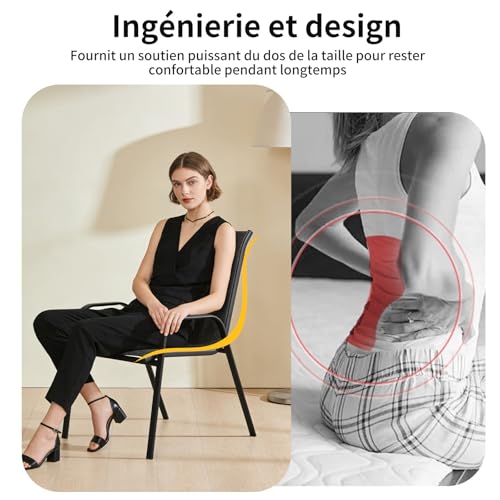 Lot 4 Chaises Jardin Empilables Textilène Bleu YLGJ&TIDY