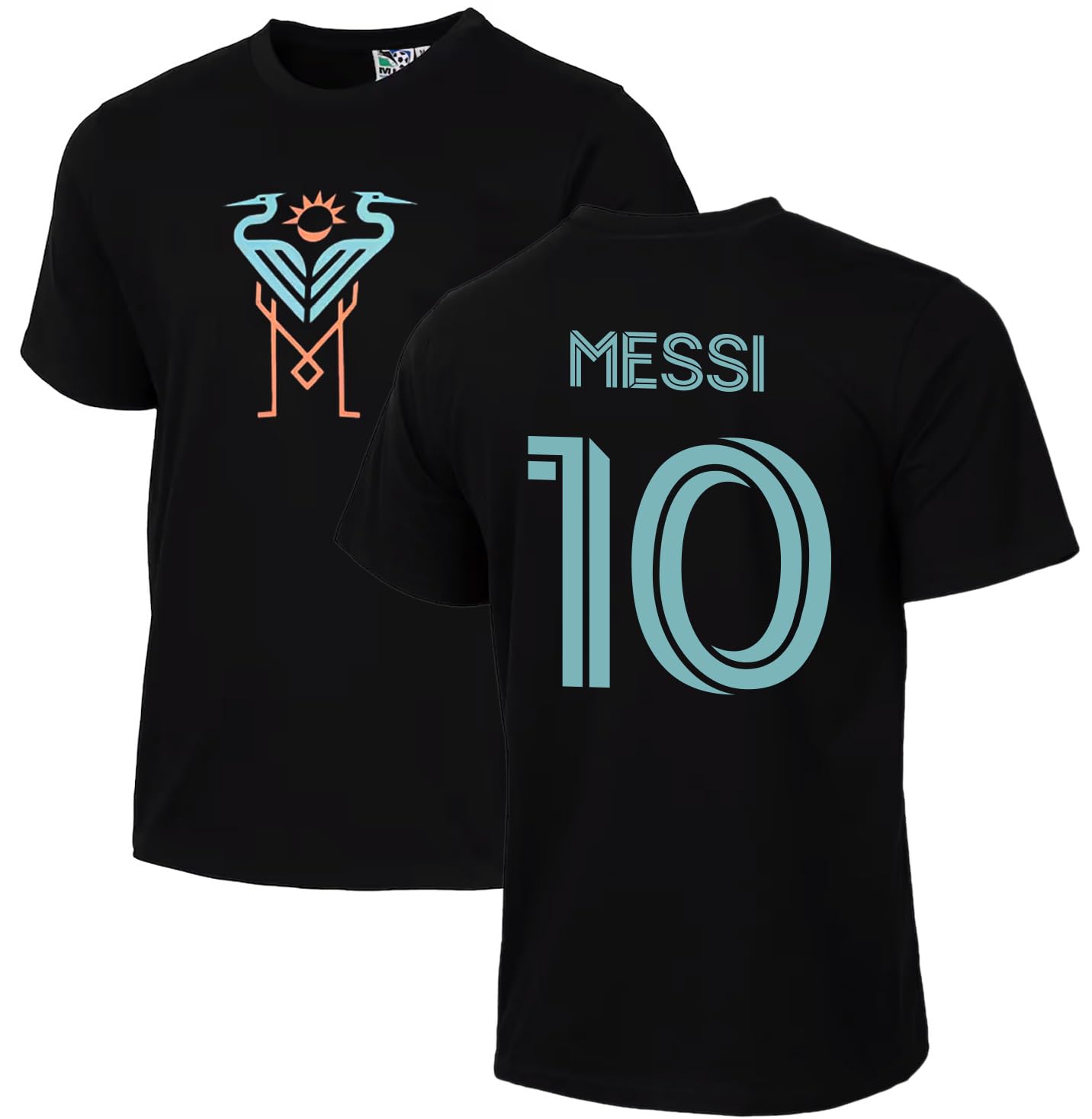 Inter Miami Lionel Messi #10 Youth Boys (8-20) Black Alternate Heron Third Jersey Tee 10-12 Black