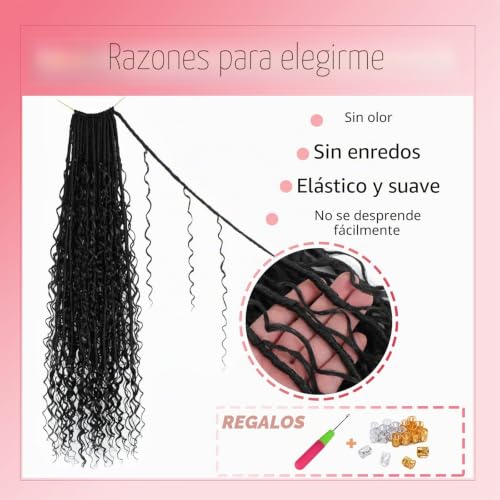 Rastas suaves de diosa preenlazadas de alta gama con extremos texturizados 5