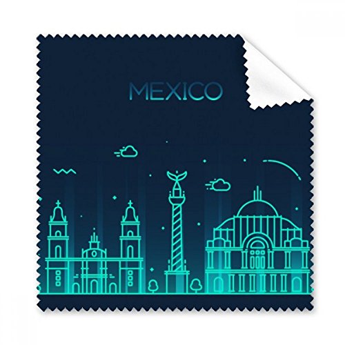 Cadeau tissu lunettes Mexique Ville pochette nettoyant écran téléphone 5pcs