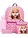 Barbie Backpack 4 Piece Set | Girls School Bag Set | Girls Backpack, Lunch Bag, Water Bottle and Pencil Case Set | Childrens Backpack | Pink