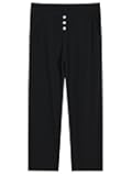 Women's Ribbed Lounge Pj Pants Soft Knit Pajama Bottoms with Pockets