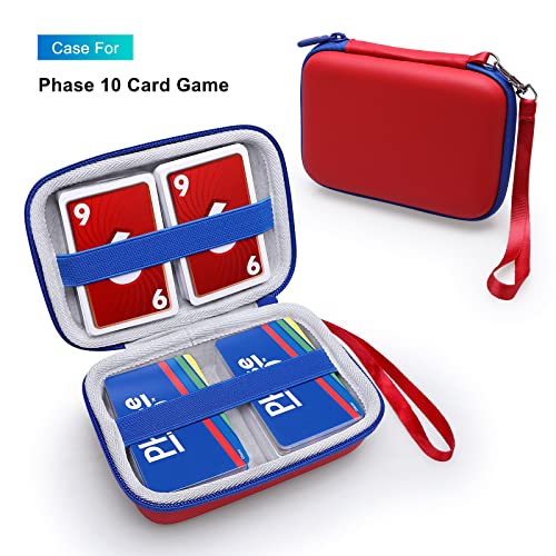 XANAD Card Games Case for UNO FLIP Minecraft Super Mario Junior/Exploding Kittens/Skillmatics/SKYJO Playing Cards Carrying Bag (Red) - Image 3